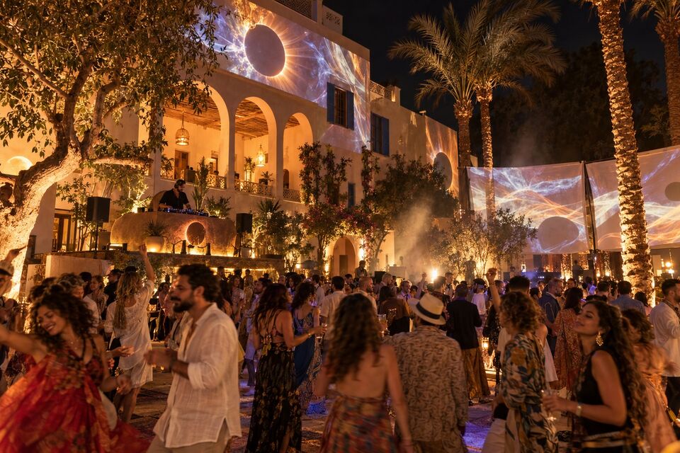 Artist's impression: the Marsam courtyard on the night of the celebration