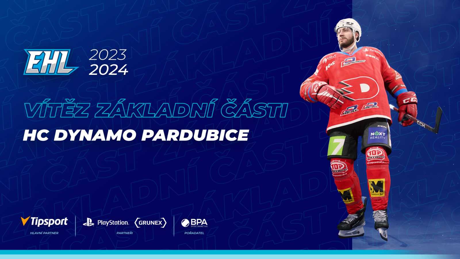 HC Dynamo Pardubice se stává vítězem základní části EHL