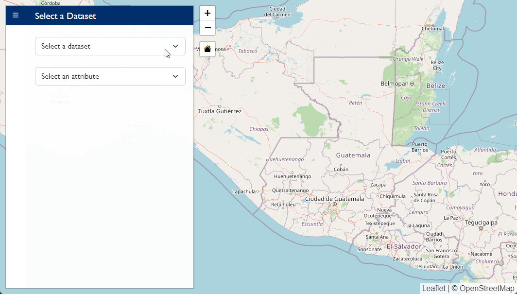 Develop a geospatial web application using Google Apps Script and Leaflet
