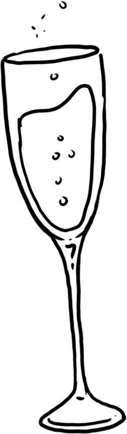 drawn wine glass