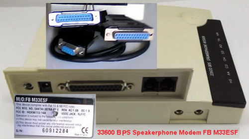 33600 BOS Speakerphone Modem FB M33ESF,