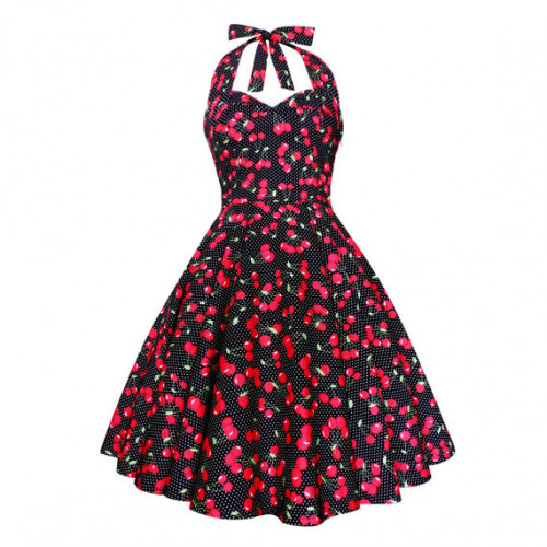 lady mayra vivien black red cherry dress polka dot vintage 50s rockabilly clothing pin up retro swin