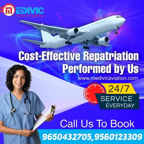 The ICU, CCU, and top-tier healthcare system, and completely equipped with improved medical equipment including oxygen cylinders, ventilators, pacemakers, defibrillators, and other necessary medical staff are all provided by Medivic Aviation Air Ambulance in Patna for the sick patient.

Website: http://bit.ly/2oYhqmW