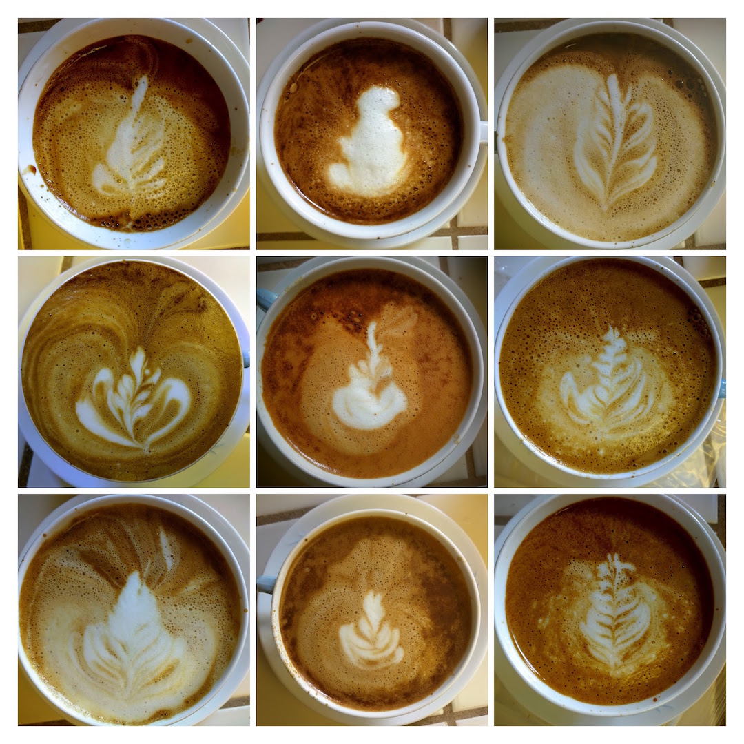 latte art collage