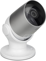 Câmera Inteligente Wi-Fi com IP65, Ideal para ambientes externos com sensor de movimento e visão noturna, Compatível com Alexa Echo Show, Branca