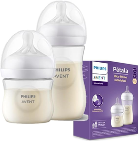 Kit Duplo Mamadeiras Pétala 125ml e 260ml - SCD838/26 Avent