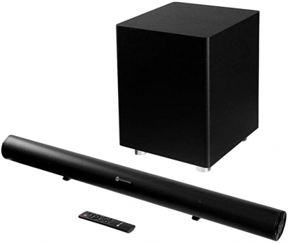 Soundbar 280W RMS com Subwoofer sem fio, Bluetooth e Entrada Óptica | Goldentec