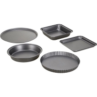 Conjunto De Formas 5 Peças Milano Em Aço Carbono - Basic+