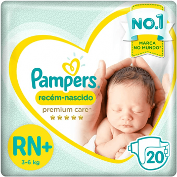 Fraldas Pampers Recém-Nascido Premium Care Rn+ 20 Unidades, Pampers