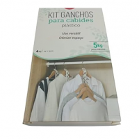 KIT GANCHOS CABIDES PLASTICO 4 PC 14 Cm X 3 Cm