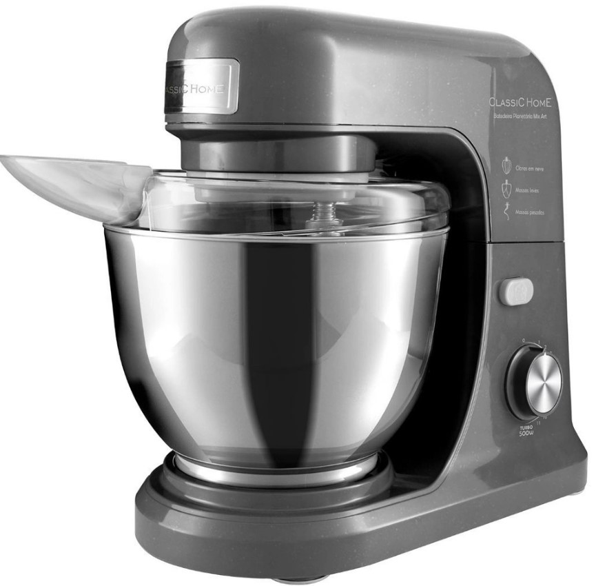 Batedeira Planetária 11 velocidades 4L Mix Art Inox Titanium 220V - Classic Home
