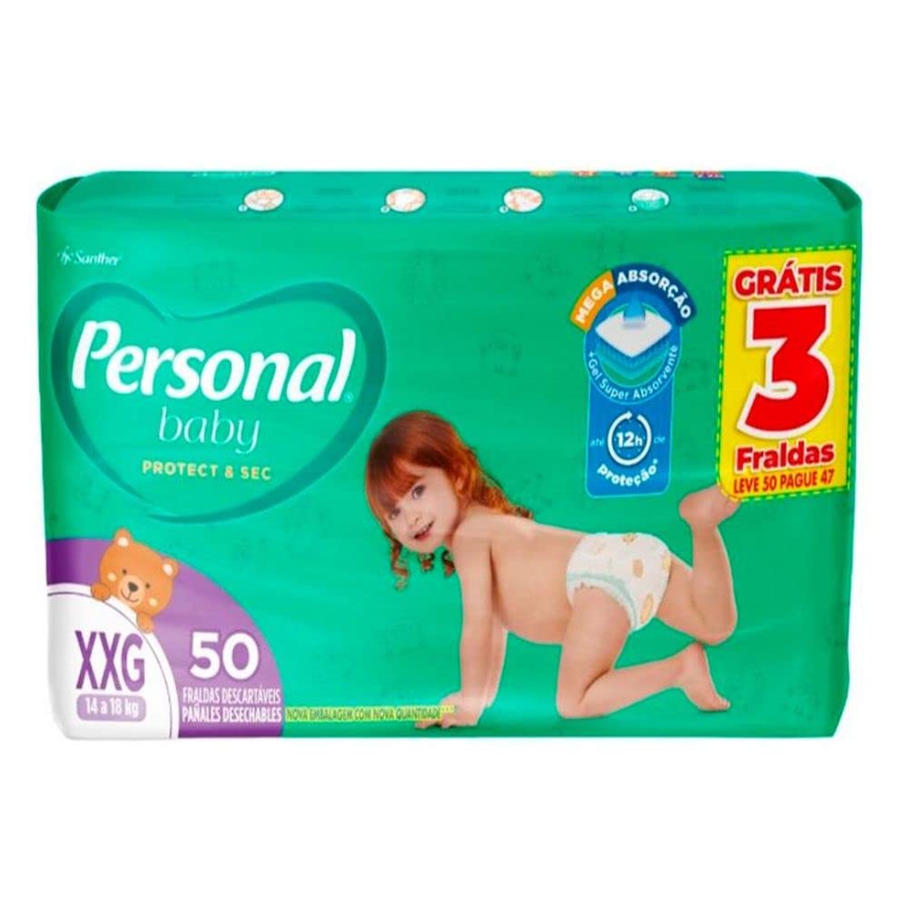 Personal Fralda Soft & Protect Hiper Xxg, 50 Unidades