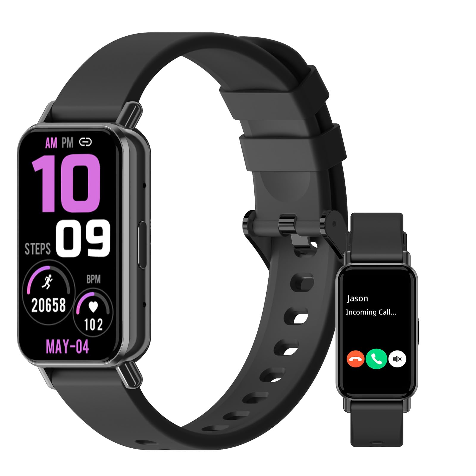PEJE Band 1,1.45" TFT Tela, Smartwatchs,IP68 à Prova d‘Água,Relogio Smartwatch Feminino, Bateria de 4-6 Dias,Chamadas Bluetooth，Relógio Smartwatch Compatível com Android e iOS （Preto）