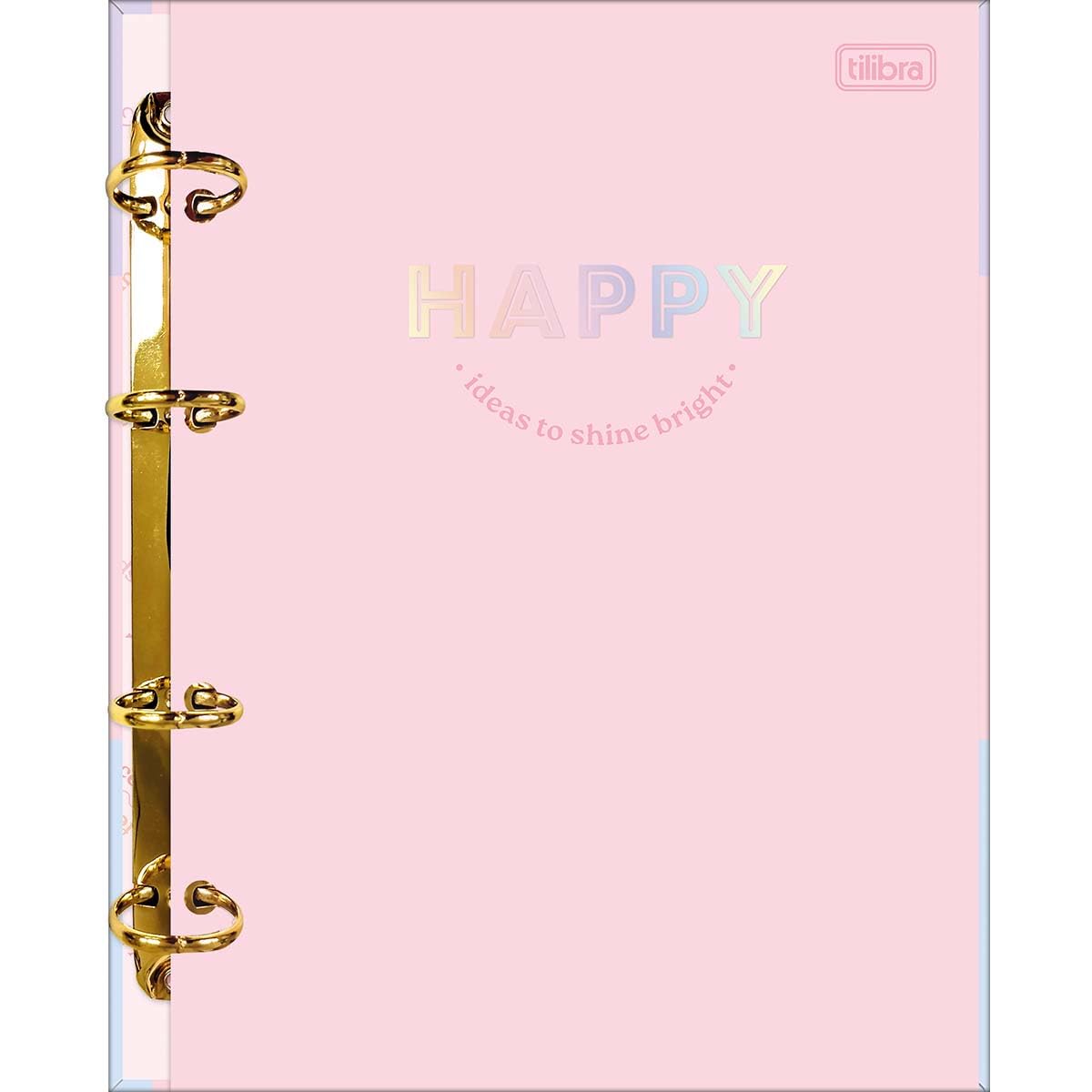 Caderno Argolado Cartonado Colegial Happy 80 Folhas - Tilibra