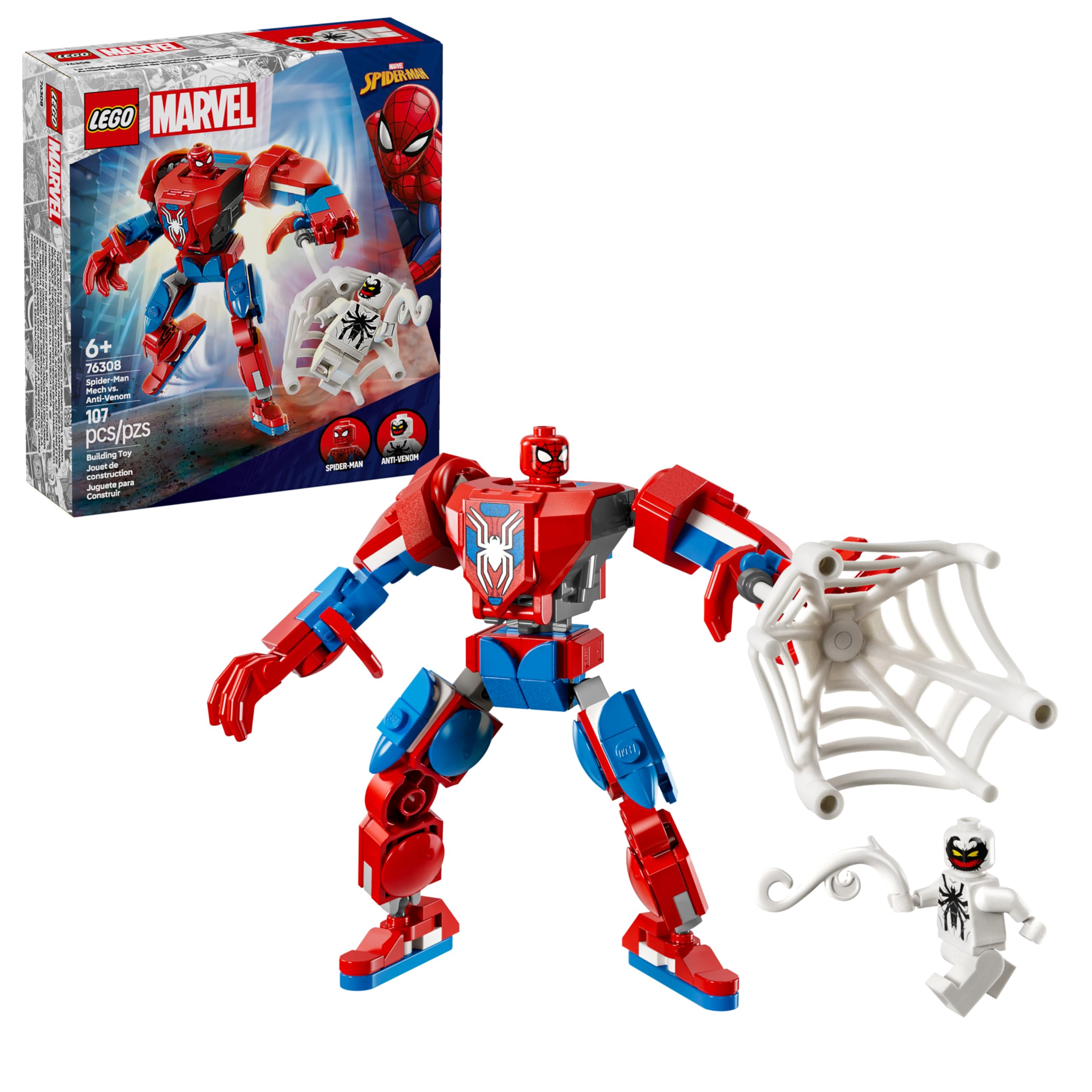 LEGO Super Heroes Marvel Robô Do Homem-Aranha Vs. Anti-Venom 76308