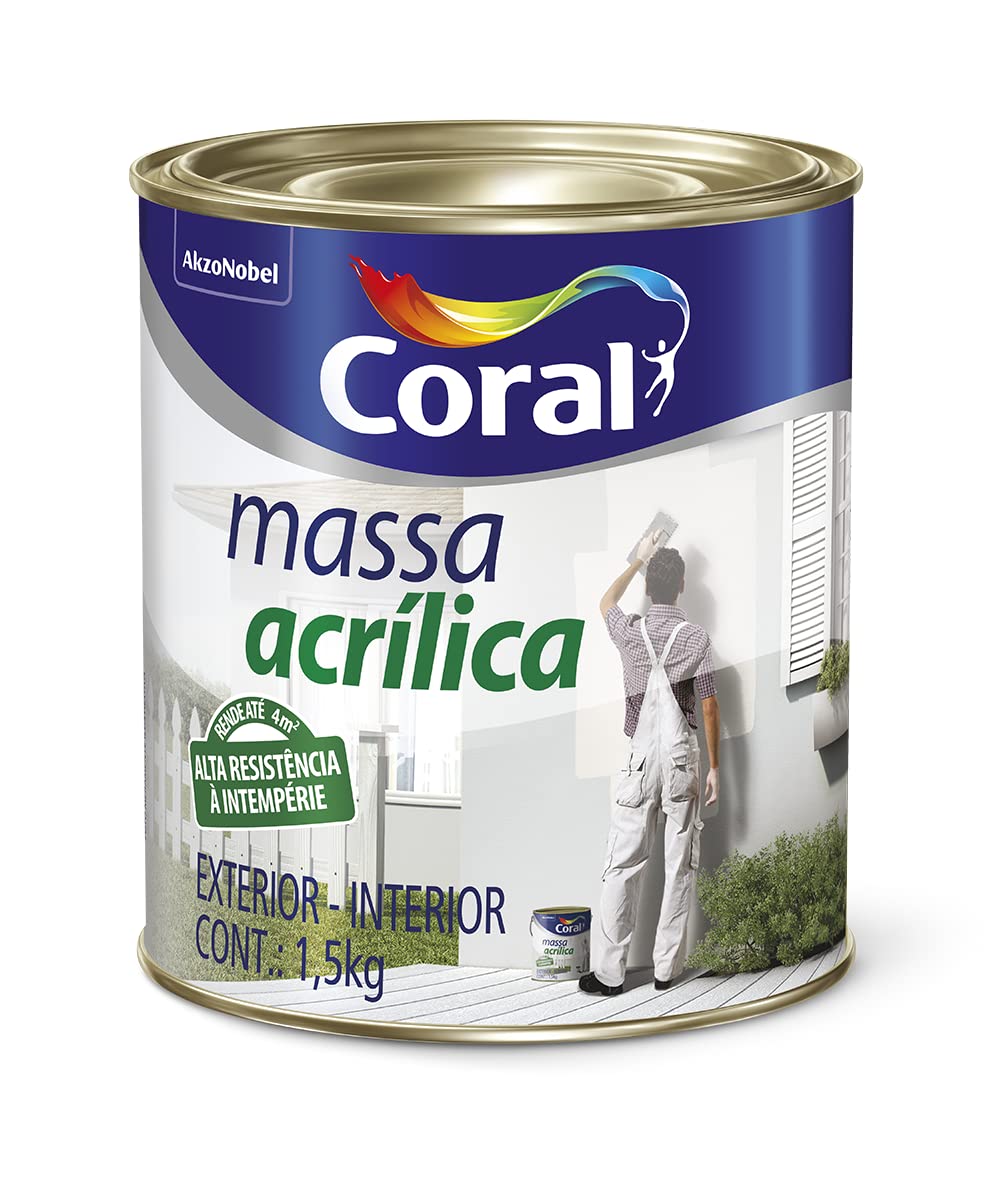 Massa Acrílica Branco 1,5kg - Coral