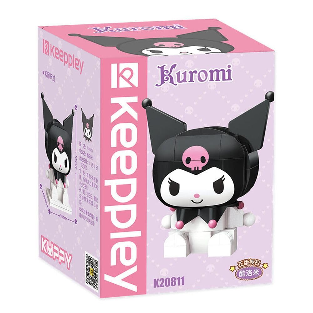 Keepplay Bloco de Montar Personagem Kuromi - Hello Kitty e Amigos