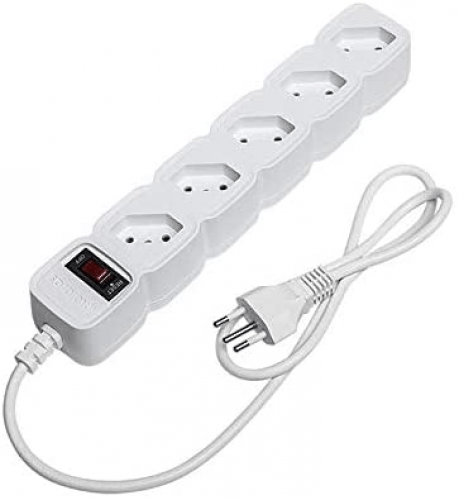 Protetor eletrônico Intelbras com 5 tomadas EPE 205 Branco Intelbras