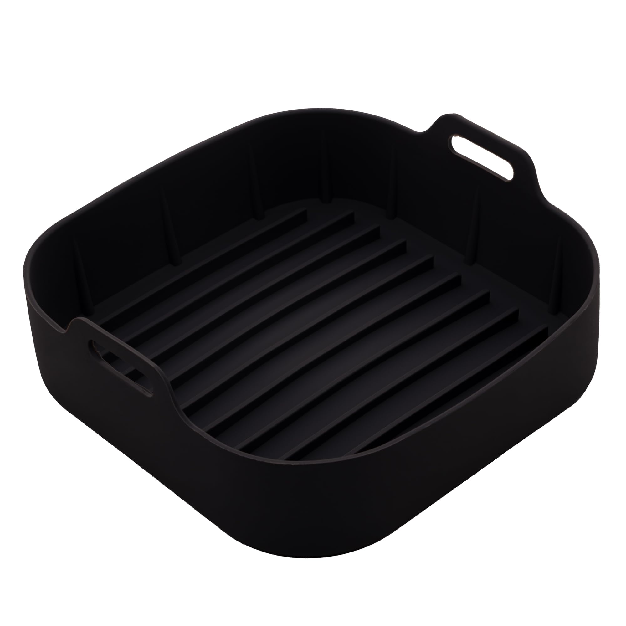 LYOR - Forma Quadrada de Silicone para Air Fryer Preta 16cm x 5,5Cm