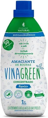 Vinagreen Amaciante de Roupas Algodão - 1L (Pacote pode variar)