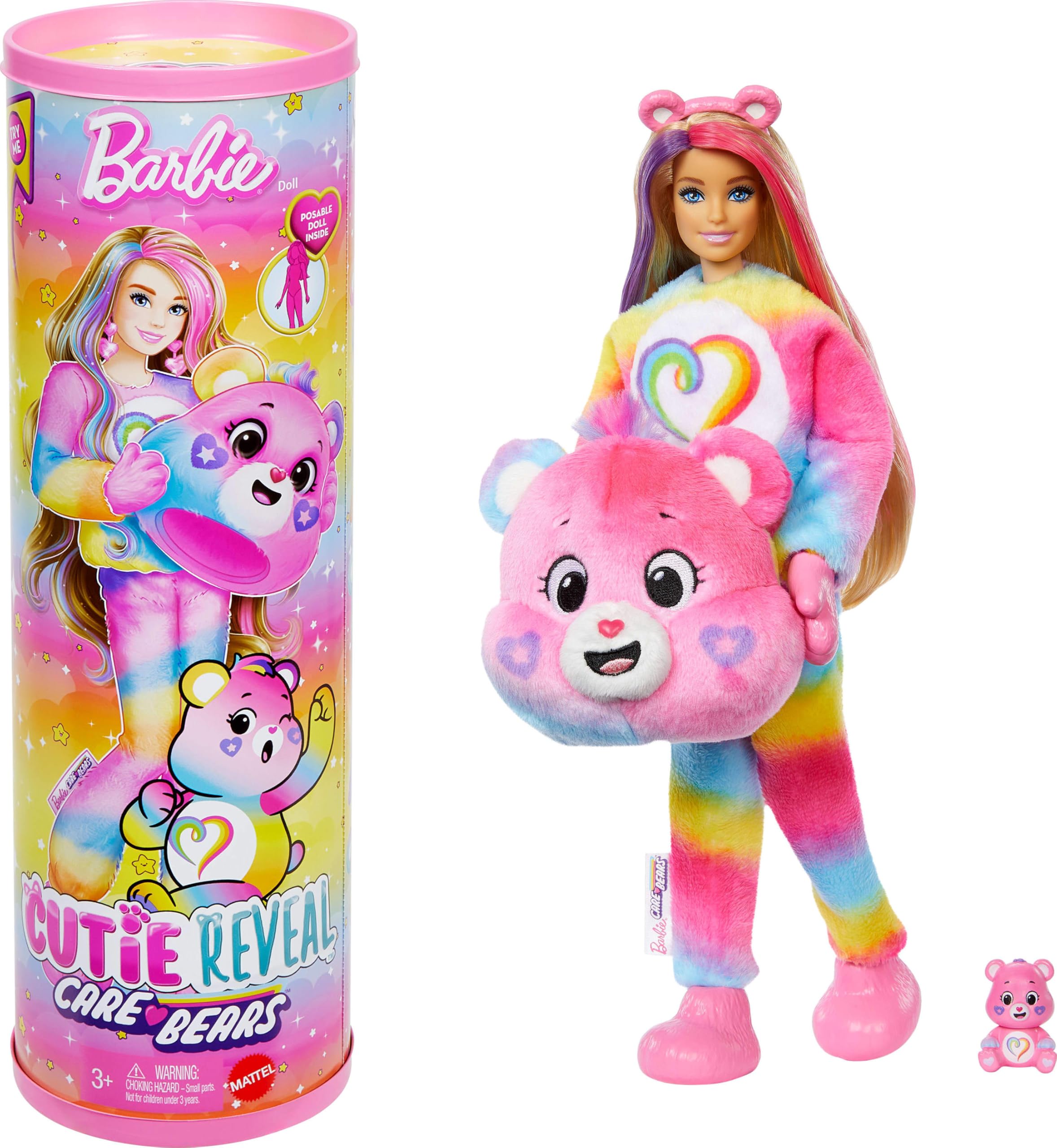 Barbie Cutie Reveal Boneca Ursinhos Carinhosos Urso da União para crianças a partir de 3 anos