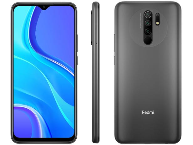 Smartphone Xiaomi Redmi 9 64GB Cinza 4G Octa-Core - 4GB 6,53” Câm. Quádrupla + Selfie 8MP