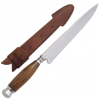 Facas Rodeio, Faca Rodeio 7'' Madeira Bainha Cutelaria Artesanal Churrasco