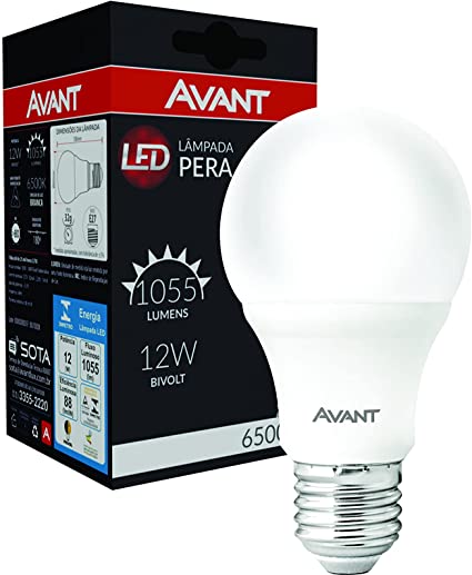 Lâmpada Led 12w Bulbo Soquete E27 Bivolt Branco Frio, 272081374, Avant