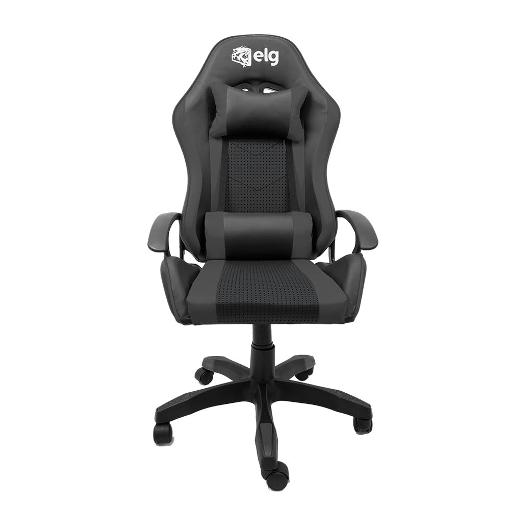 Cadeira Gamer Syrax Ergonômica Com Ajuste De Altura E Estrutura Reforçada Que Suporta 120kg Preta - CH36BK ELG