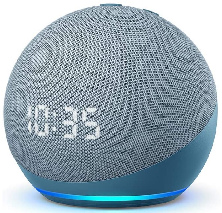 Echo Dot (4ª geração): Smart Speaker com Relógio e Alexa - Cor Azul
