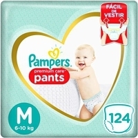 Fralda Pampers Pants Premium Care M - 124 fraldas