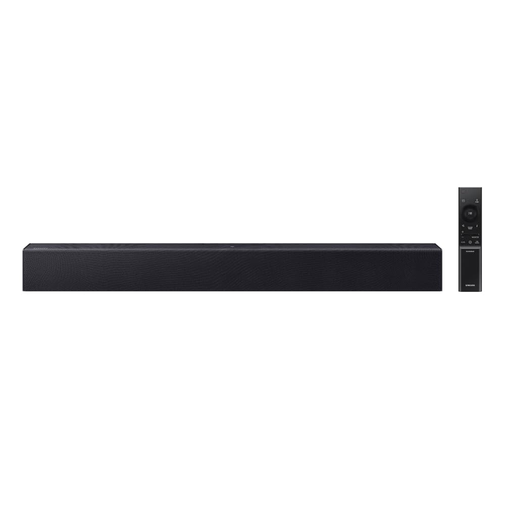 Soundbar Samsung HW-B400F, com 2.0 canais, Bluetooth, Subwoofer integrado e HDMI ARC