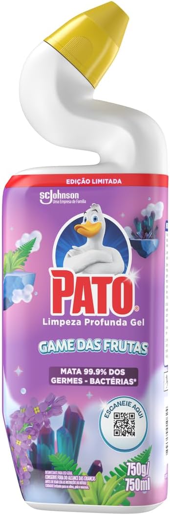 Pato Limpador Sanitário Limpeza Profunda Gel Edição Limitada Game das Frutas 750ml