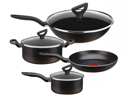 Jogo de Panelas Antiaderente 2,4mm Rochedo Inova – Preto 4 peças