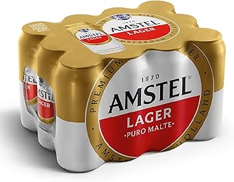 Amstel Cerveja Lager Lata 473ml Pack 12 Unidades