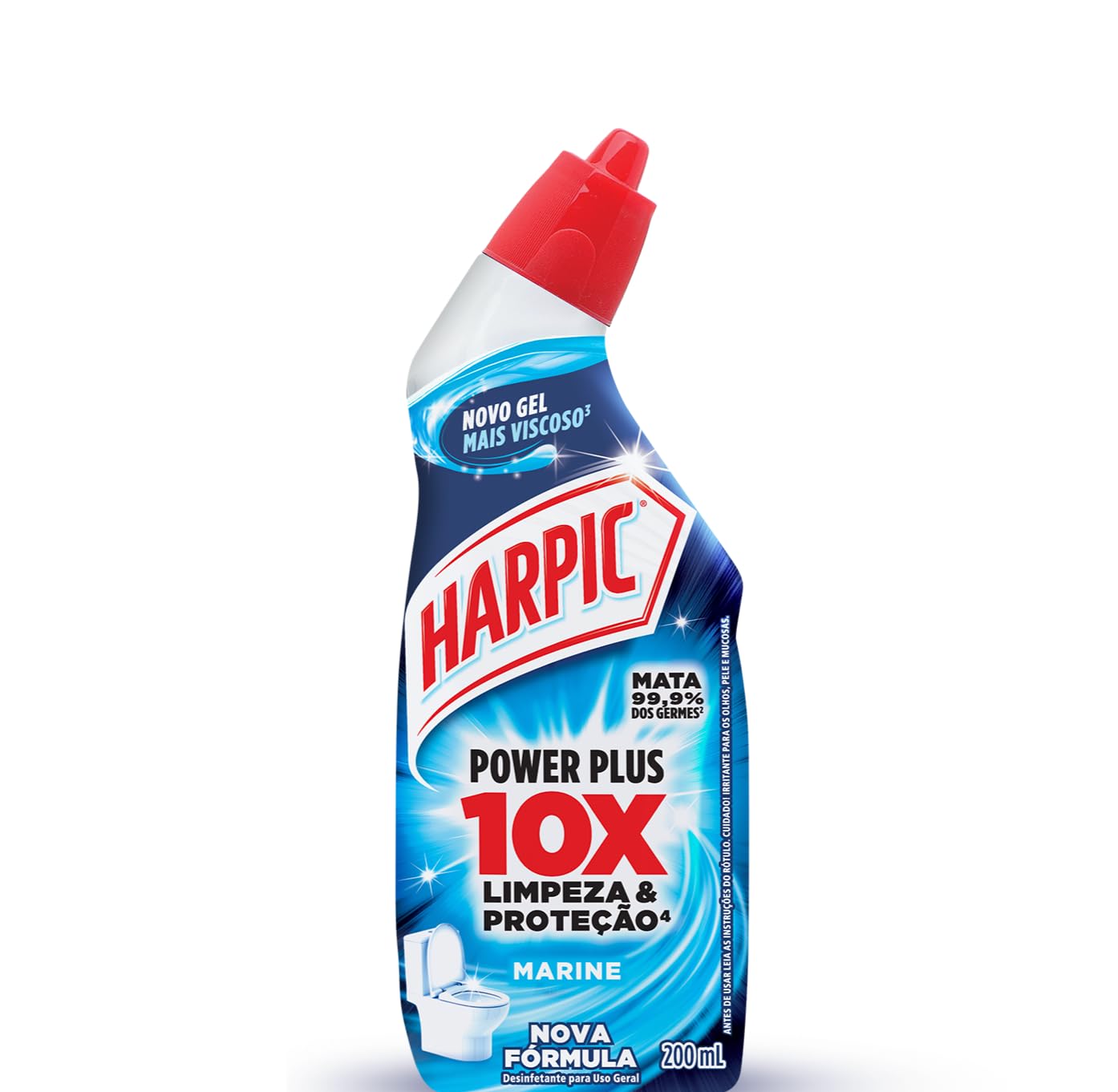 Harpic Desinfetante Sanitário Líquido Power Plus Desodorizador 200Ml Preto