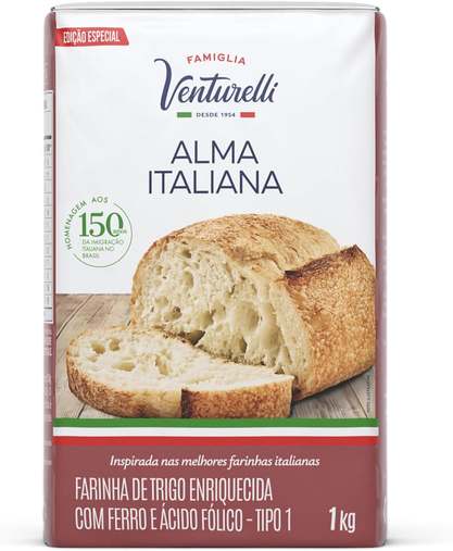 Famiglia Venturelli Farinha De Trigo Tipo 1 - Famiglia Venturelli Alma Italiana 10x1 Papel
