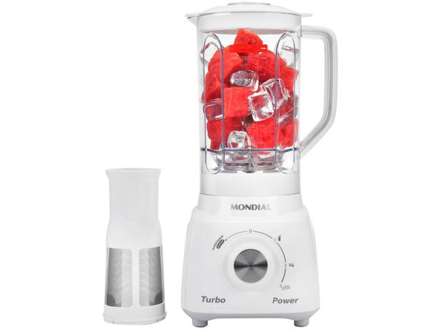 Liquidificador Mondial L-99-WG 2,2L Branco e Cinza - com Filtro 3 Velocidades 550W