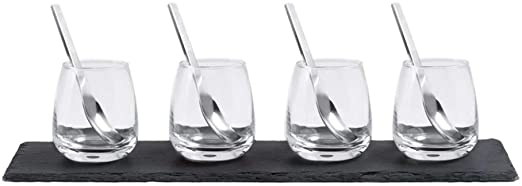 Conjunto Mini Copos de Sobremesa/Licor, Satisfy, 9 Peças, Cristal, Haus Concept