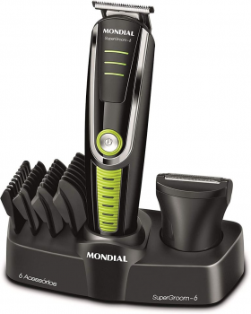 Aparador de Pelos Super Groom 06 Bivolt, Mondial, BG-04, Preto, Pequeno