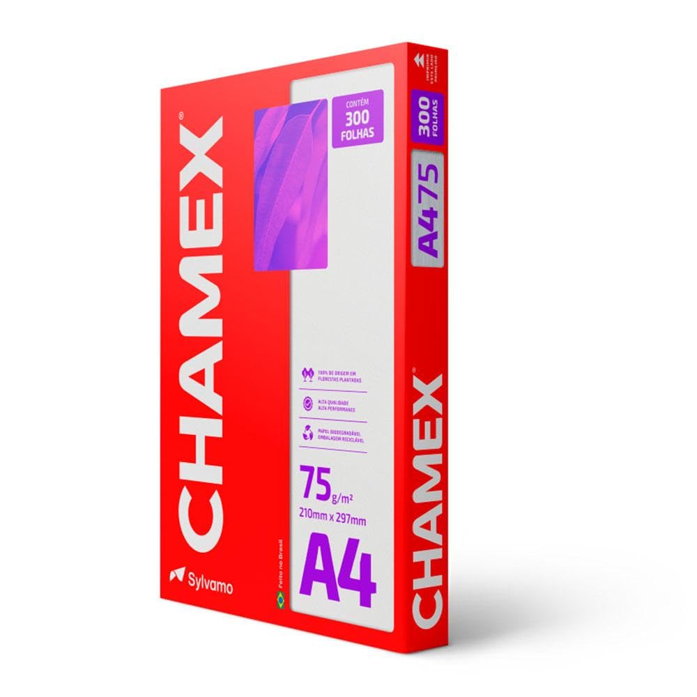 Papel Sulfite, Chamex, A4, 75 Gramas, Pacote De 300 Folhas