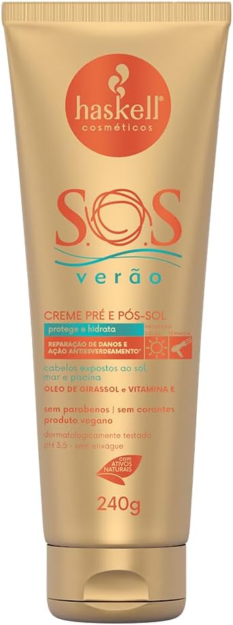 Creme Sem Enxague Pre E Pos Sol 240 G Sos Verao, Haskell