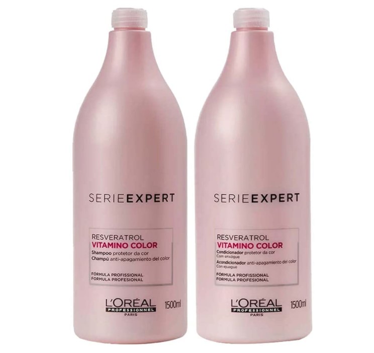 Kit Loreal Vitamino Color Resveratrol Shampoo 1500ml Condicionador 1500ml