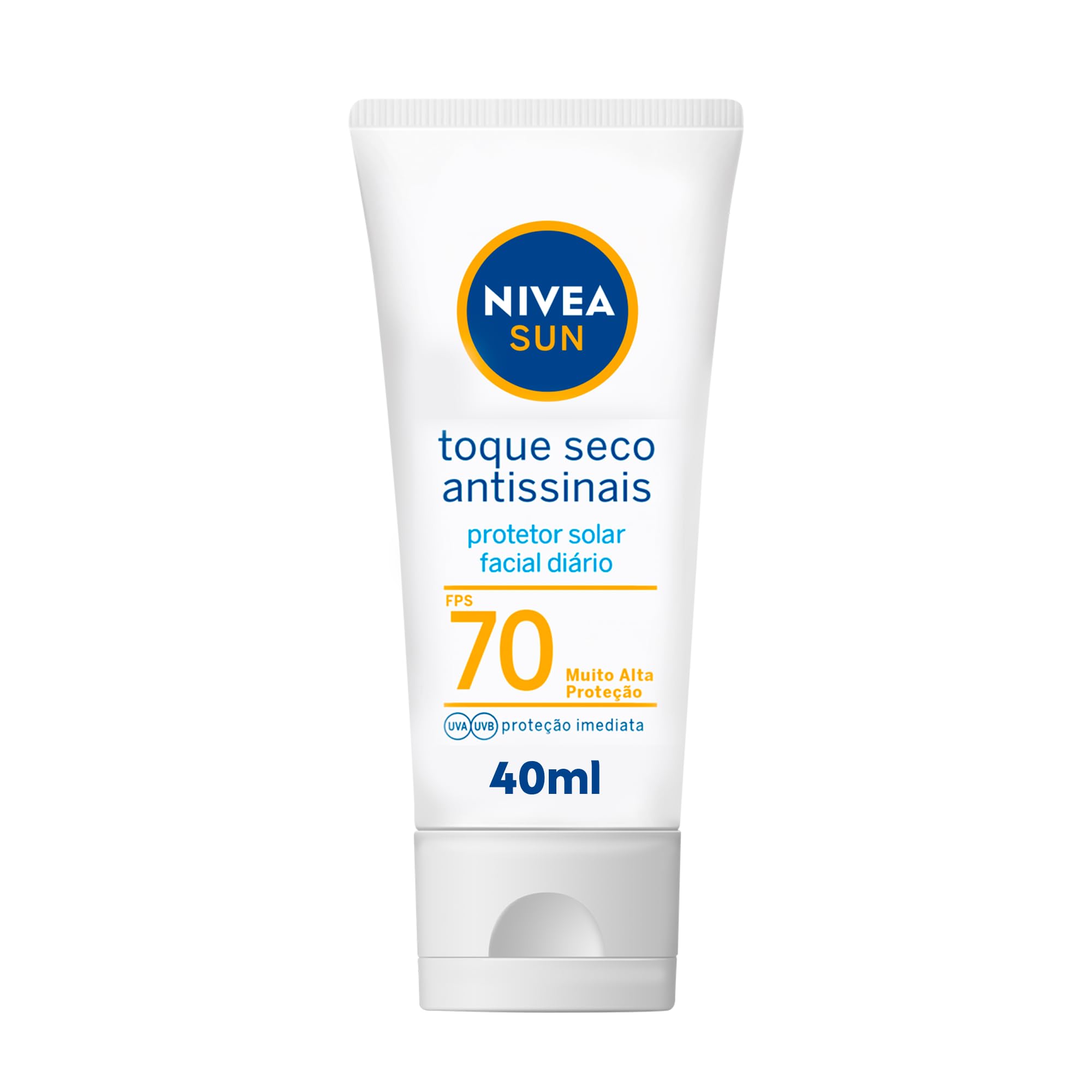 NIVEA SUN Protetor Solar Facial Toque Seco Antissinais FPS 70 40ml