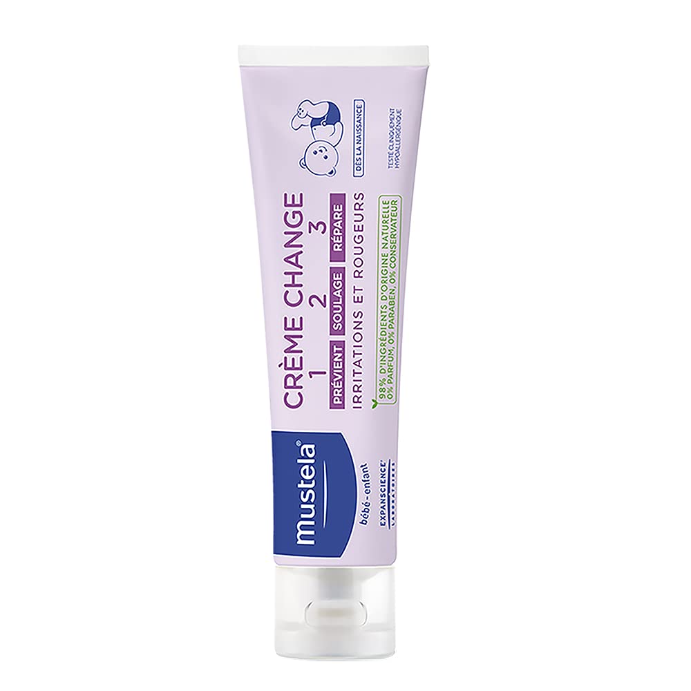 Mustela Creme Preventivo De Assaduras Vitaminado 1>2>3 108g - Pomada Antiassaduras Para Bebês Com Tripla Ação - 98% De Ingredientes De Origem Natural