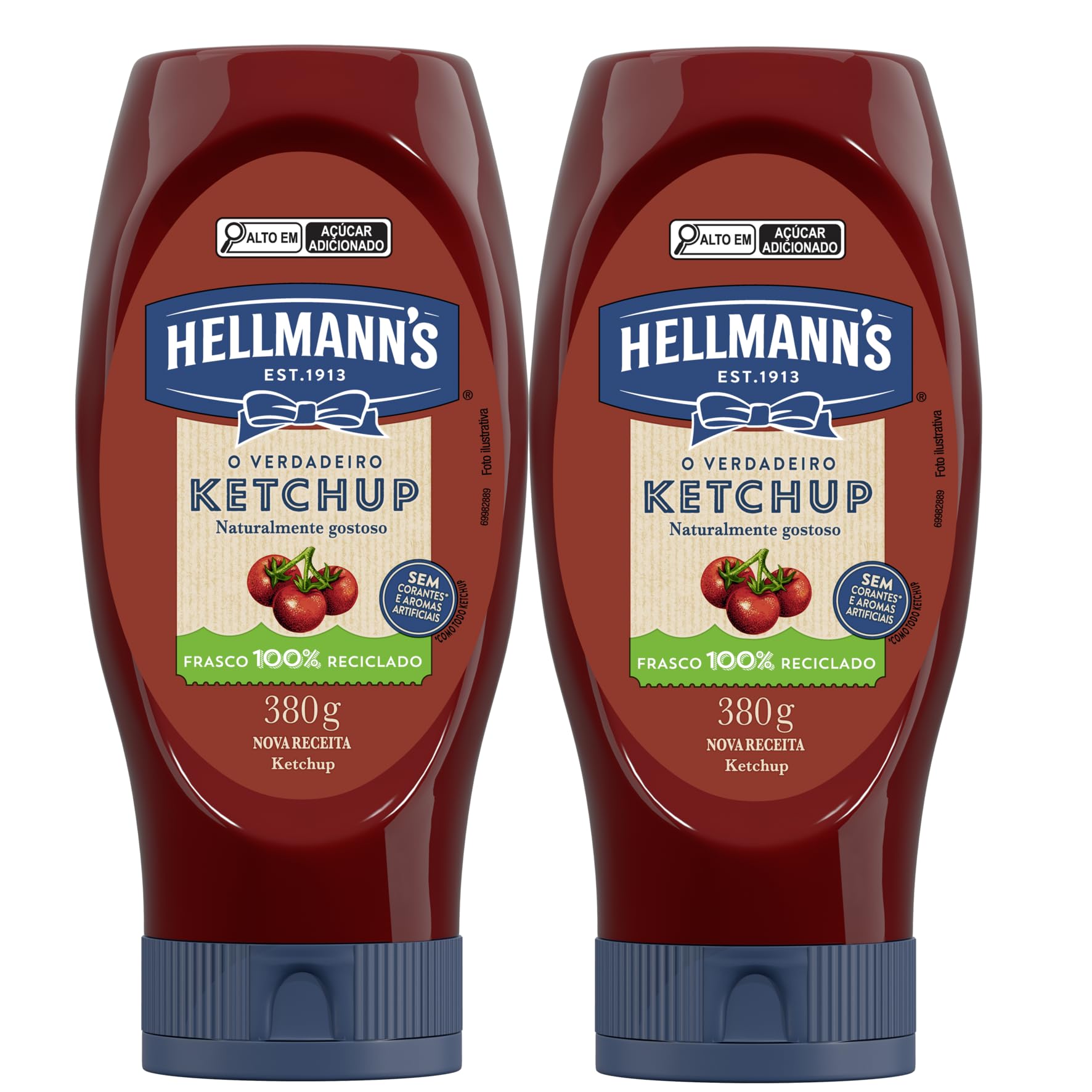 Pack Ketchup Hellmann's Squeeze 2 Unidades 380g