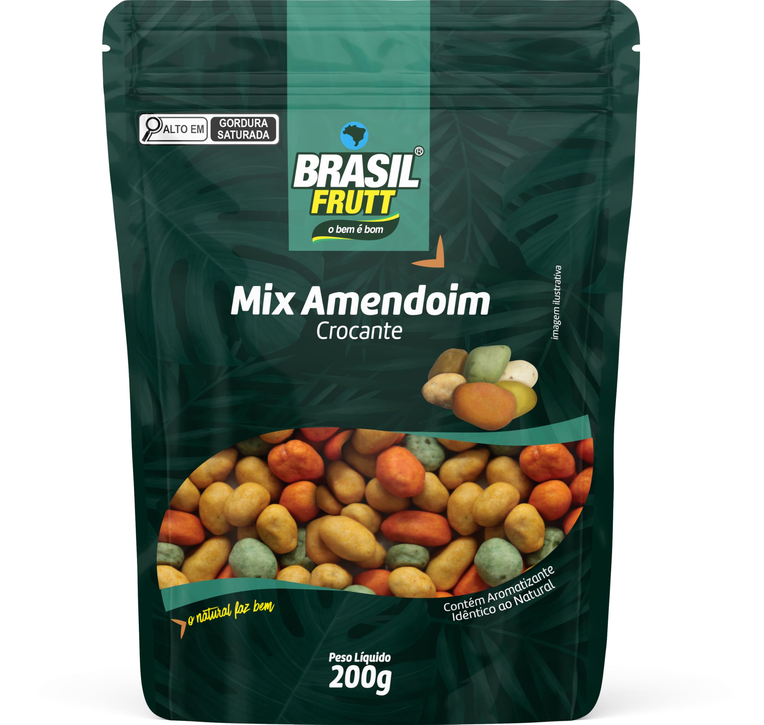 Brasil Frutt Mix Amendoim Crocante Pacote 200g