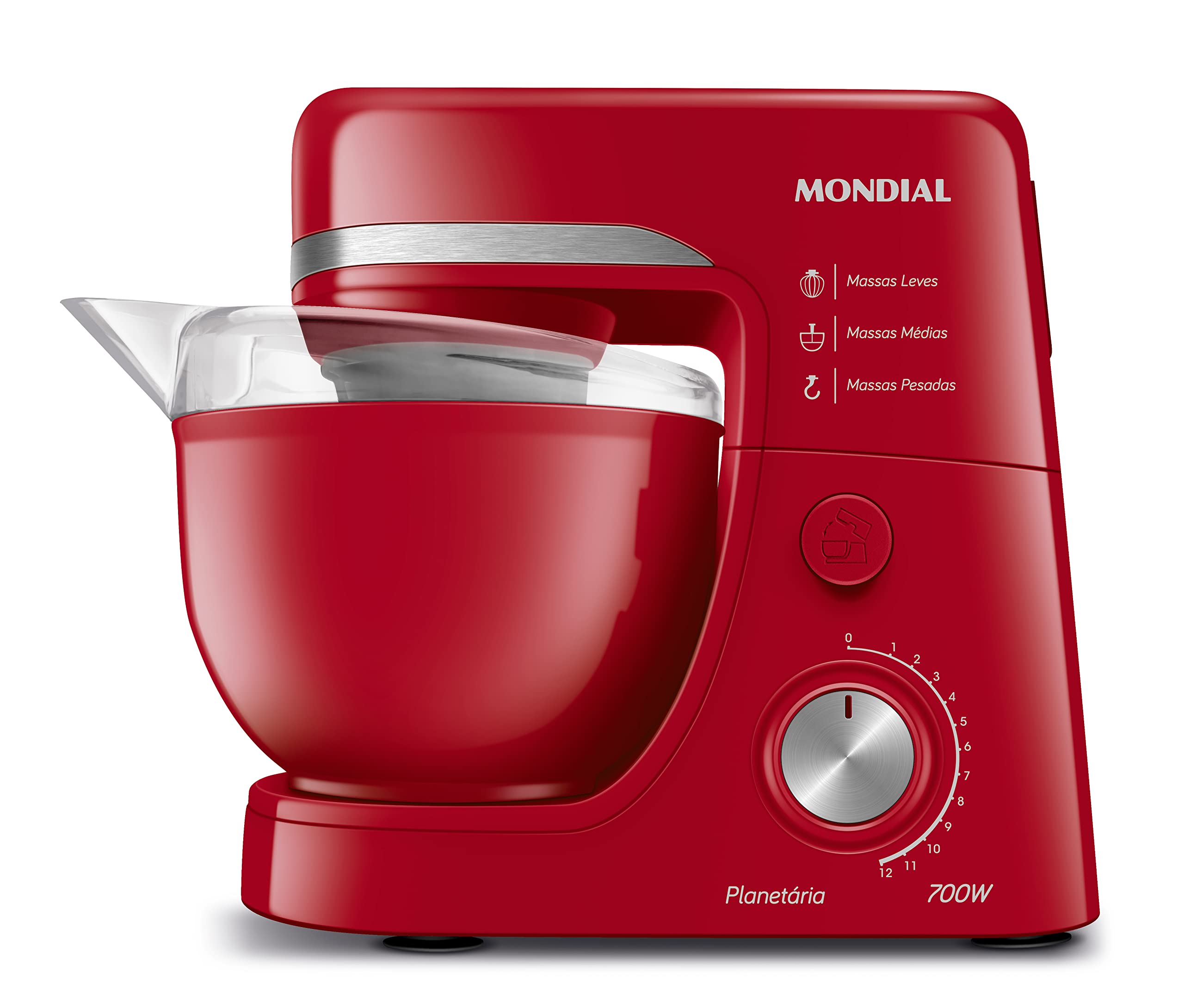 Batedeira Planetária, Mondial, Vermelho, 700W, 110V - BP-03-R
