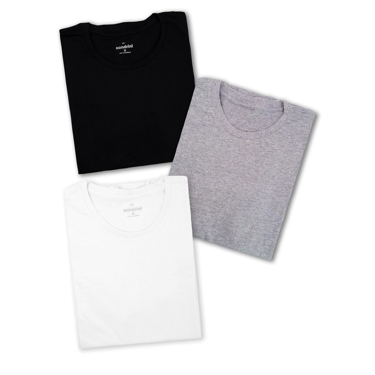 Kit 3 Camisetas Básicas Masculinas Sandrini