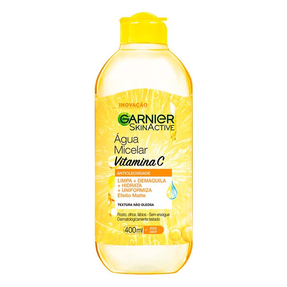 Garnier SkinActive, Água Micelar Antioleosidade Com Vitamina C, 400ml